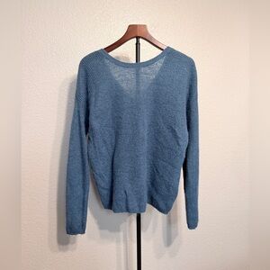 Boden Wool/Mohair Blend V Neck Button Back Blue Cardigan Sweater - Women’s XS